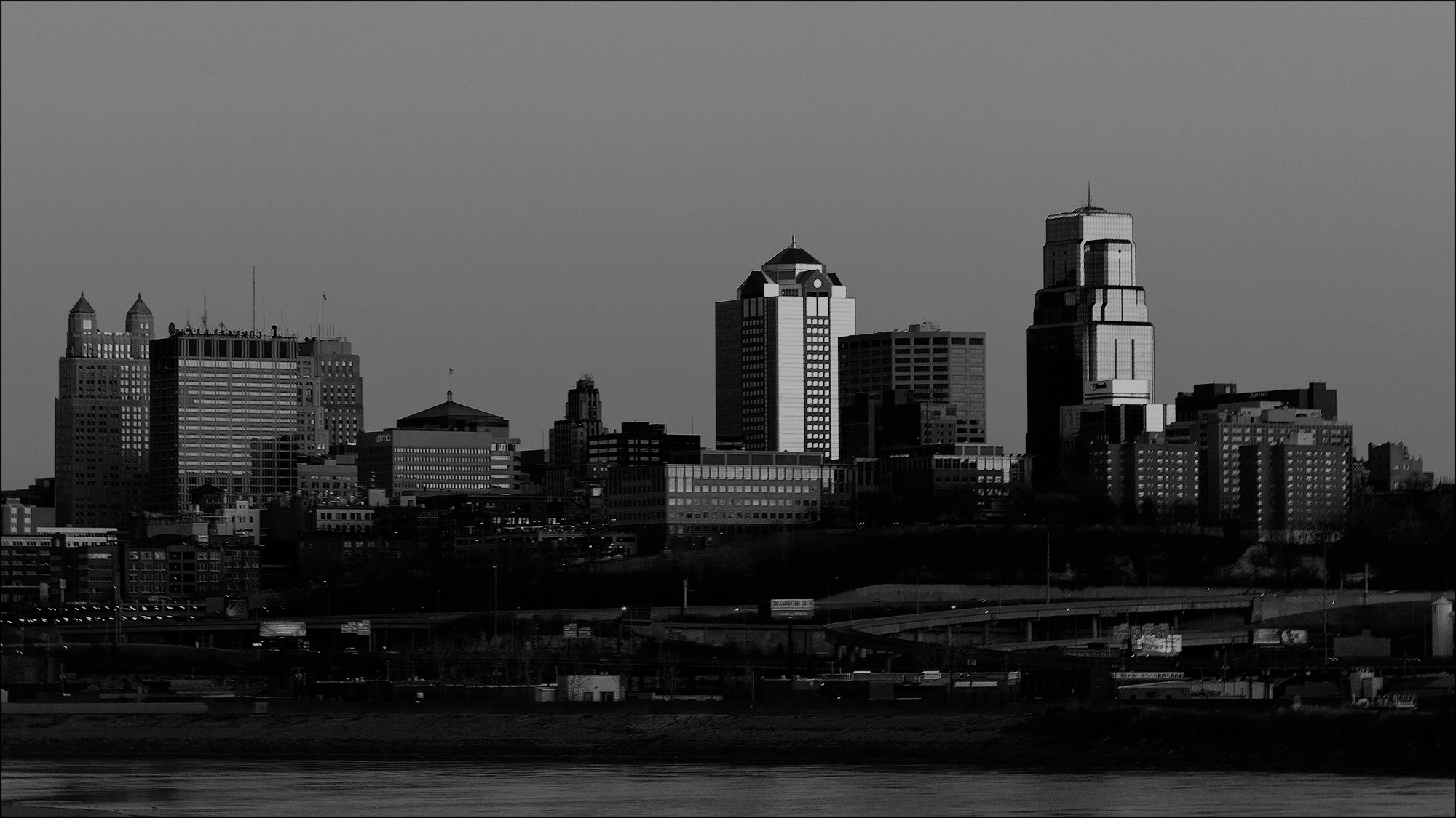 Kansas City skyline at dusk